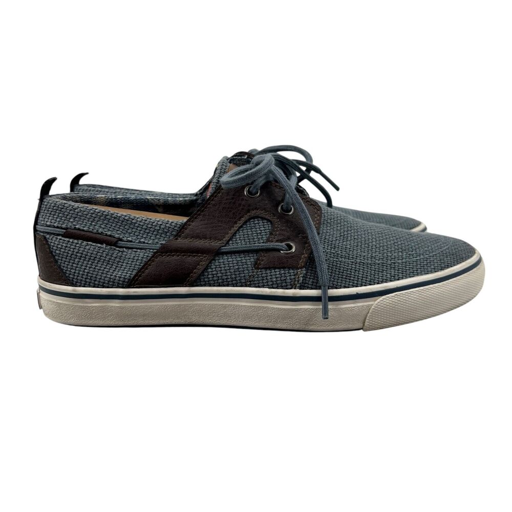 Tommy Bahama Mens 9.5 Boat Shoes Blue Brown Sandrino Sneakers Lace Up TB7F10147